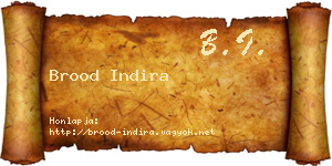 Brood Indira névjegykártya